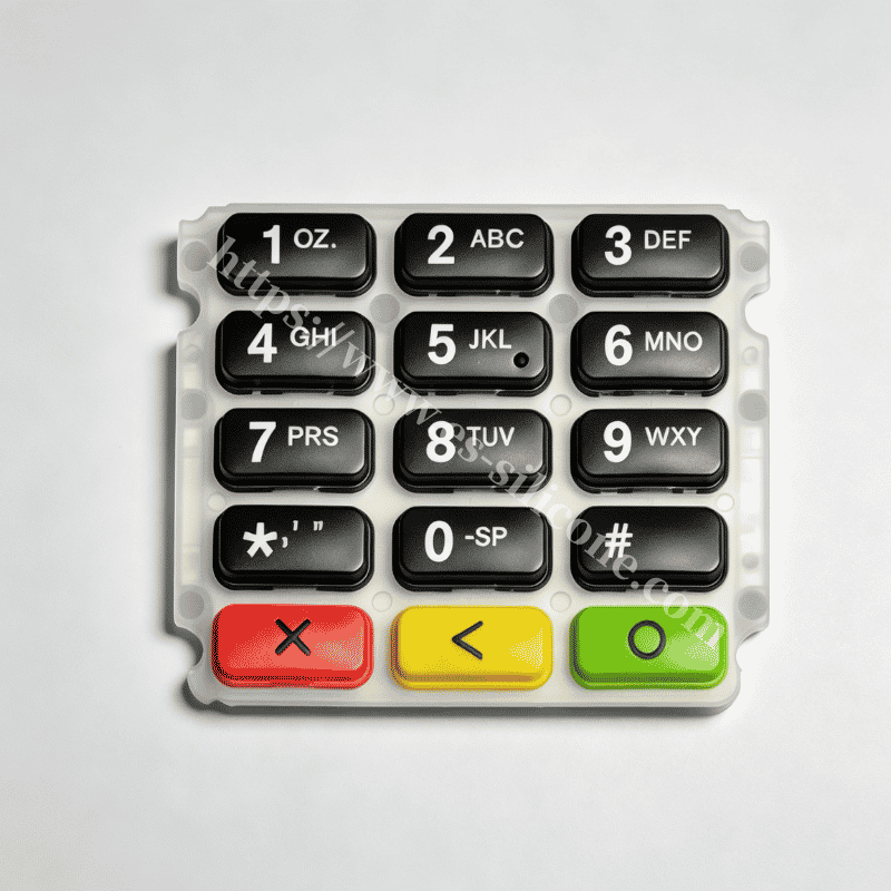 IMD-Silikontastatur für POS-Terminals mit In-Mold-Dekoration