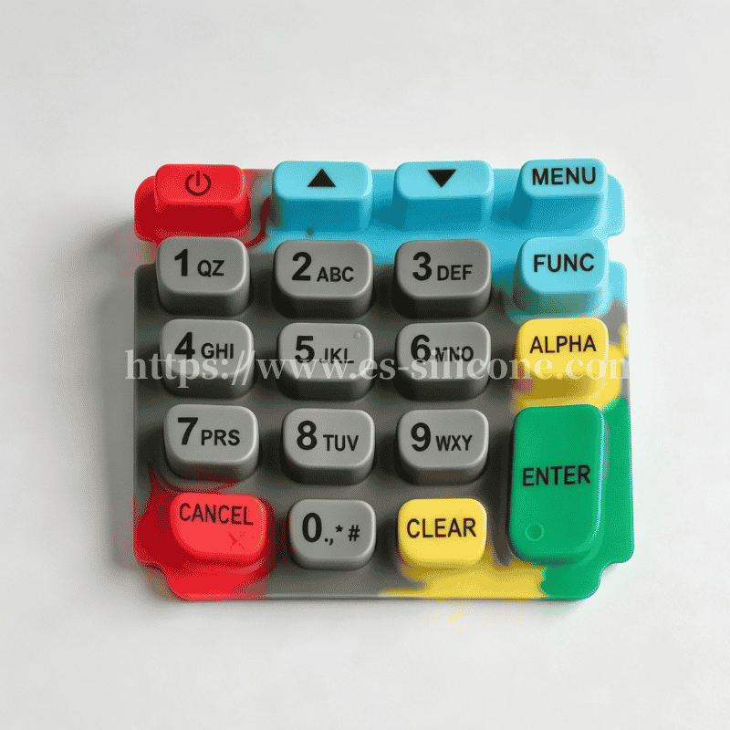 Mehrfarbige POS-Tastatur mit Siebdruck und langlebiger Oberfläche